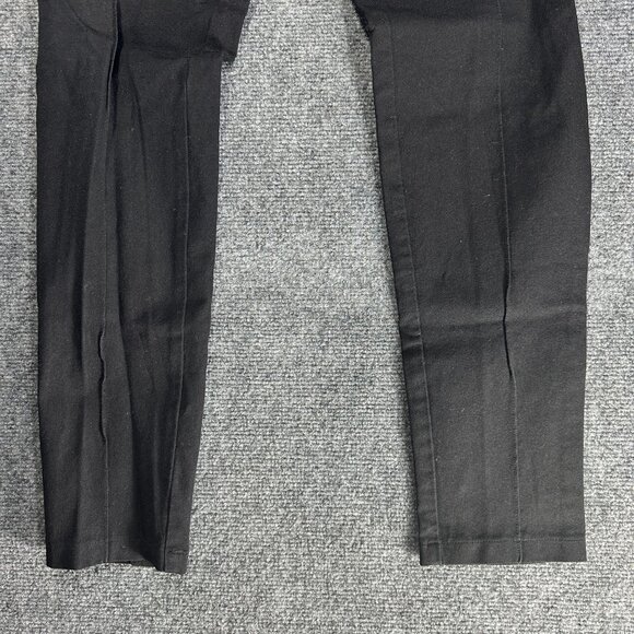 L.K. Bennett Pants Womens 8 Black Knit Stretch Ankle Tapered Leg Elastic Waist - Picture 2 of 7